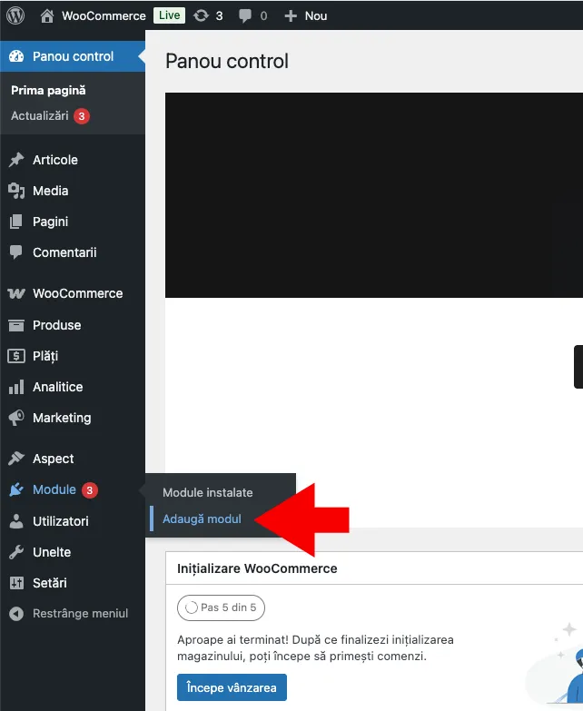 Adaugati modul nou